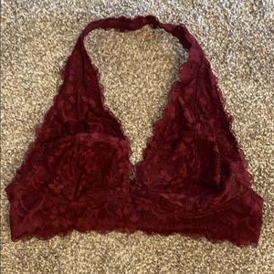 Free People Wine Bralette